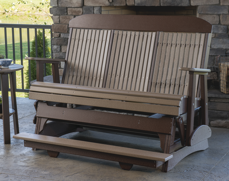 LuxCraft Counter Height Recycled Plastic 5' Classic Balcony Glider - LEAD TIME TO SHIP 7 BUSINESS DAYS OR LESS
