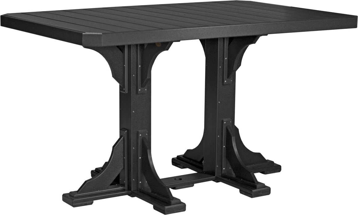 LuxCraft Recycled Plastic 4x6' Rectangular Table (BAR HEIGHT) - LEAD TIME TO SHIP 3 TO 4 WEEKS