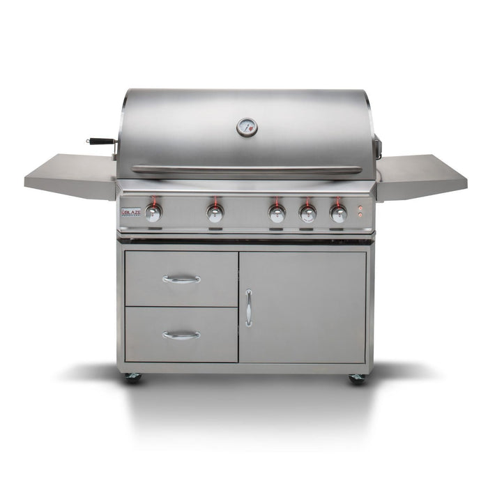 Blaze Professional LUX 44-Inch 4-Burner Freestanding Liquid Propane Grill With Rear Infrared Burner