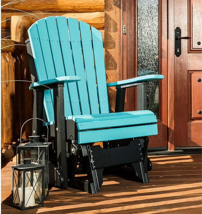 LuxCraft Recycled Plastic 2' Adirondack Glider Chair - LEAD TIME TO SHIP 7 BUSINESS DAYS OR LESS