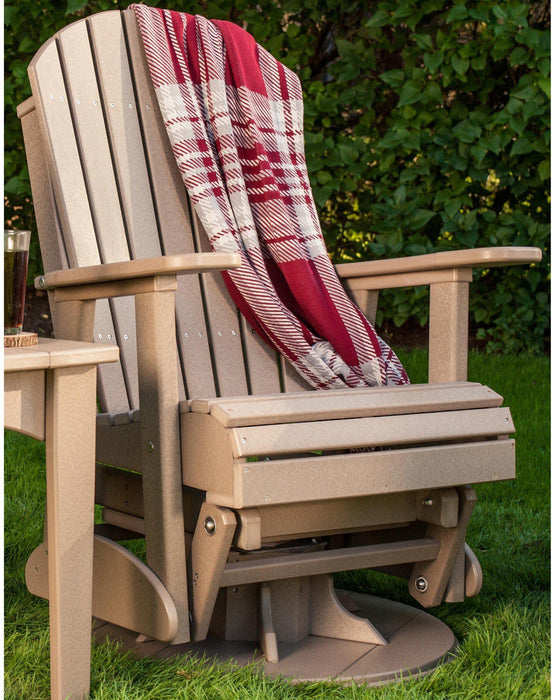 LuxCraft Recycled Plastic 2' Adirondack Swivel Glider Chair - LEAD TIME TO SHIP 7 BUSINESS DAYS OR LESS