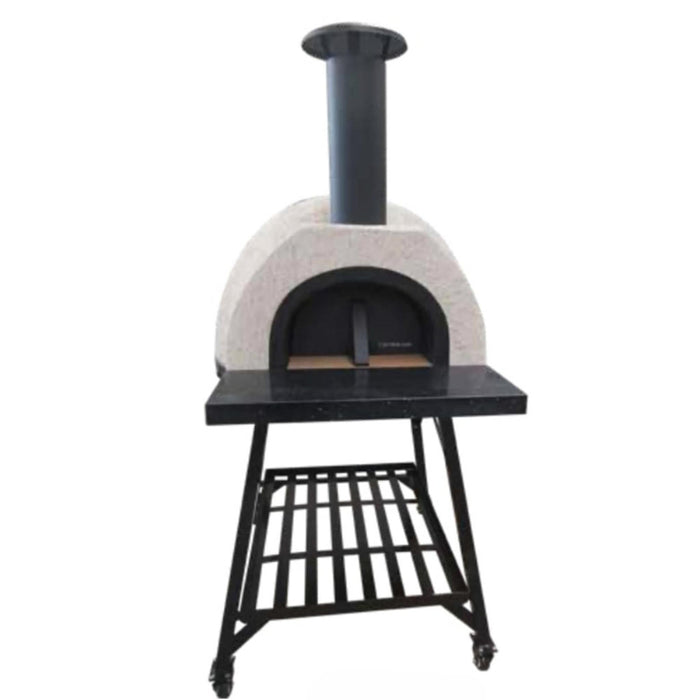 WPPO DIY Wood Fired Pizza Oven with SS Flue and Black Door