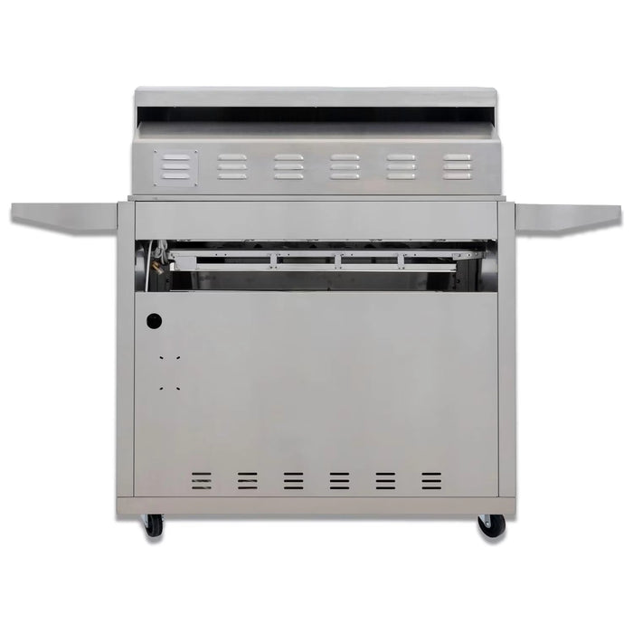 Blaze Grill Package - Premium LTE 40-Inch 5-Burner Built-In Liquid Propane Grill, and  Grill Cart in Stainless Steel