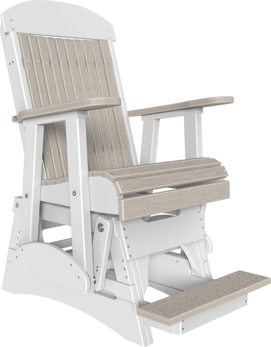 LuxCraft Recycled Plastic Counter Height 2' Classic Highback Balcony Glider  - LEAD TIME TO SHIP 7 BUSINESS DAYS OR LESS