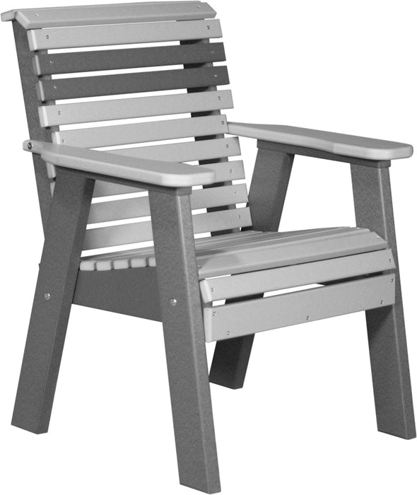 LuxCraft Plain Rollback Recycled Plastic 2ft Bench  - LEAD TIME TO SHIP 7 BUSINESS DAYS OR LESS