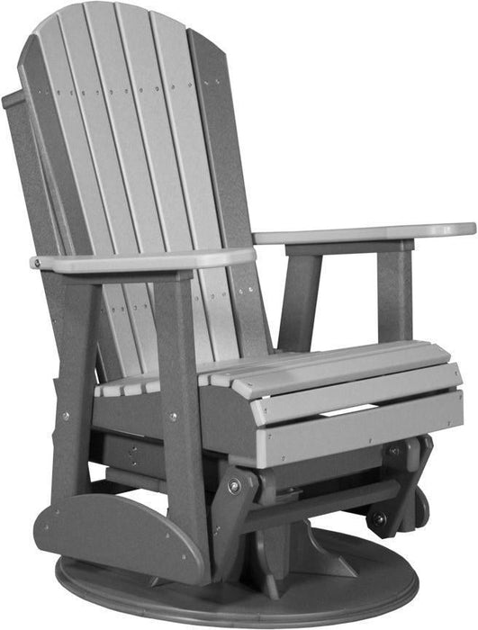 LuxCraft Recycled Plastic 2' Adirondack Swivel Glider Chair  - LEAD TIME TO SHIP 7 BUSINESS DAYS OR LESS