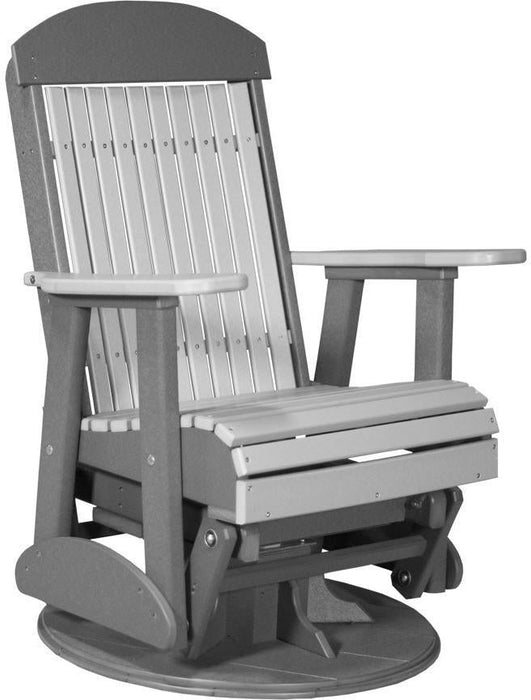 LuxCraft Classic Highback Recycled Plastic 2ft Swivel Glider Chair - LEAD TIME TO SHIP 7 BUSINESS DAYS OR LESS