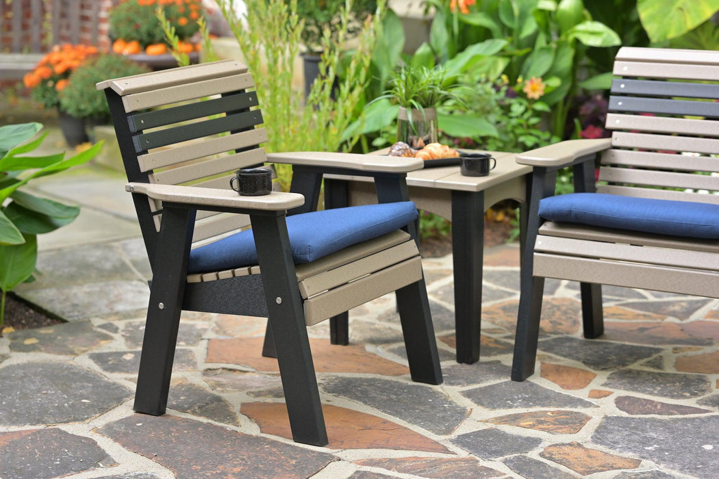 LuxCraft Plain Rollback Recycled Plastic 2ft Bench  - LEAD TIME TO SHIP 7 BUSINESS DAYS OR LESS