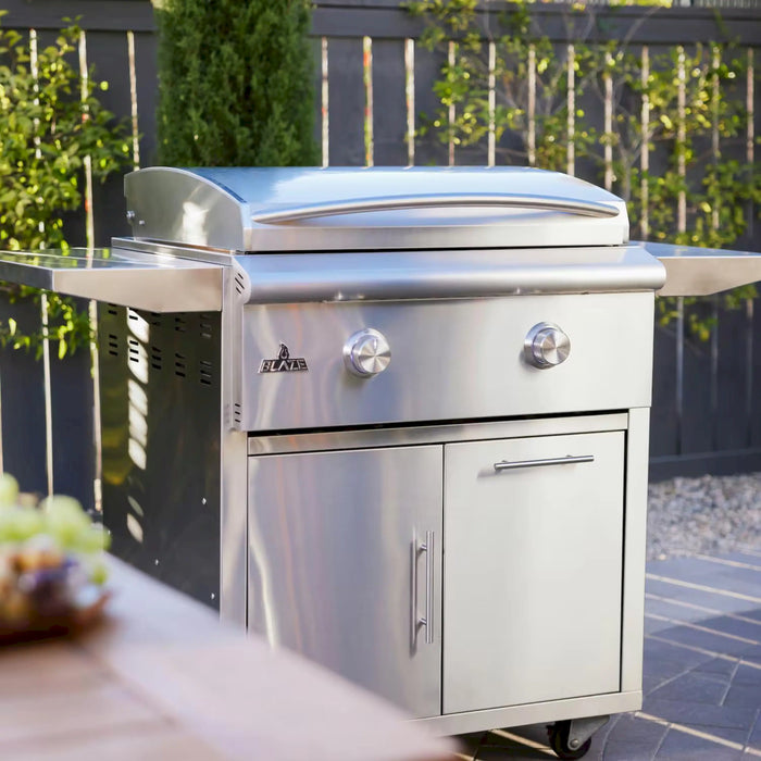 Blaze Grill Package - Premium LTE 30-Inch Built-In Propane Gas Griddle with Lights and Grill Cart in Stainless Steel (AP2-GRIDDLE-LTE3-LP)