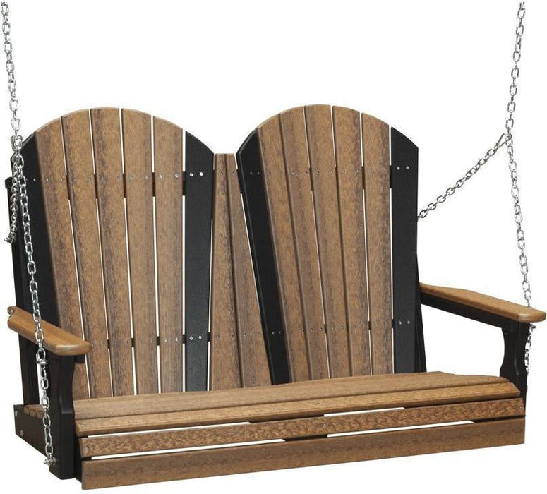 LuxCraft Adirondack 4ft. Recycled Plastic Porch Swing  - LEAD TIME TO SHIP 7 BUSINESS DAYS OR LESS