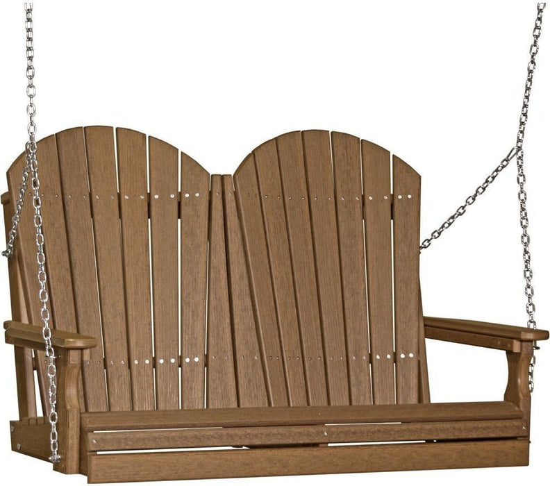 LuxCraft Adirondack 4ft. Recycled Plastic Porch Swing  - LEAD TIME TO SHIP 7 BUSINESS DAYS OR LESS