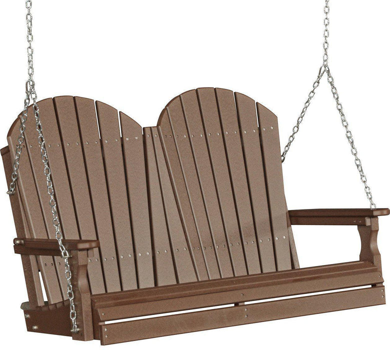 LuxCraft Adirondack 4ft. Recycled Plastic Porch Swing  - LEAD TIME TO SHIP 7 BUSINESS DAYS OR LESS