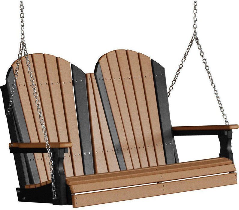 LuxCraft Adirondack 4ft. Recycled Plastic Porch Swing  - LEAD TIME TO SHIP 7 BUSINESS DAYS OR LESS