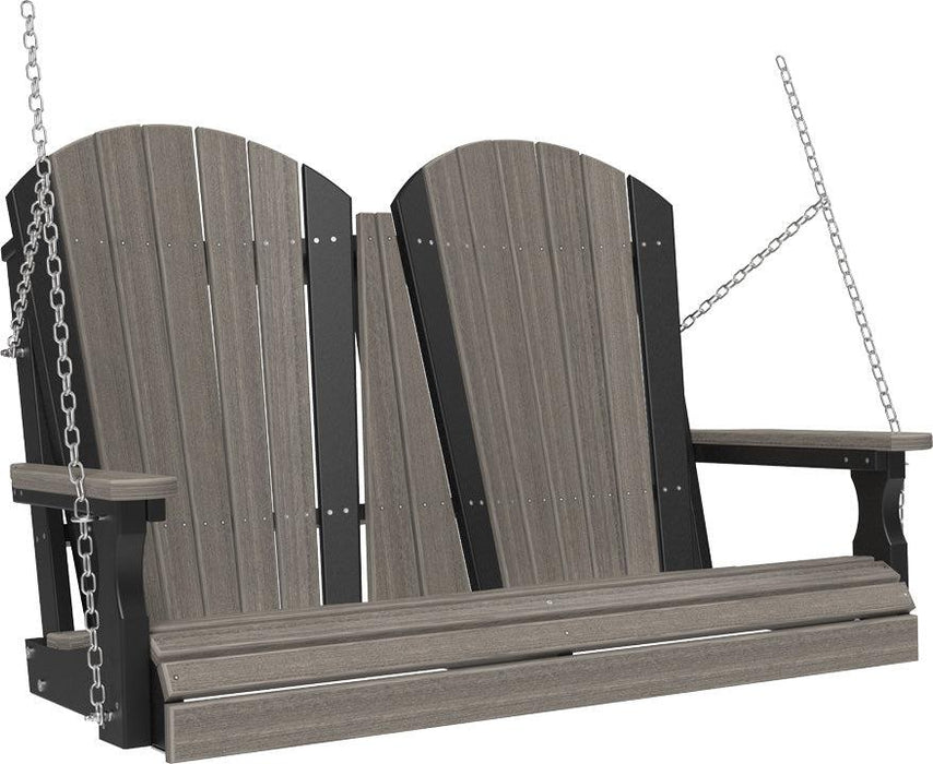 LuxCraft Adirondack 4ft. Recycled Plastic Porch Swing  - LEAD TIME TO SHIP 7 BUSINESS DAYS OR LESS