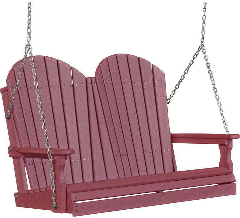 LuxCraft Adirondack 4ft. Recycled Plastic Porch Swing  - LEAD TIME TO SHIP 7 BUSINESS DAYS OR LESS