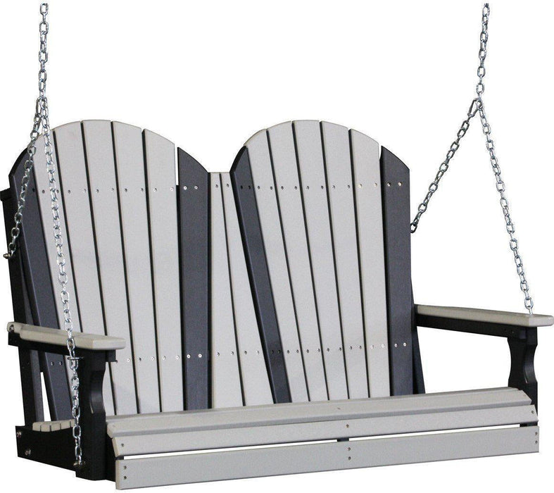 LuxCraft Adirondack 4ft. Recycled Plastic Porch Swing  - LEAD TIME TO SHIP 7 BUSINESS DAYS OR LESS