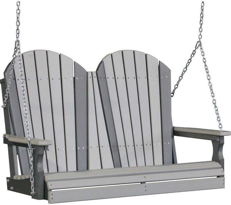 LuxCraft Adirondack 4ft. Recycled Plastic Porch Swing  - LEAD TIME TO SHIP 7 BUSINESS DAYS OR LESS