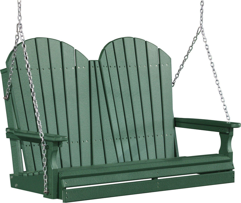 LuxCraft Adirondack 4ft. Recycled Plastic Porch Swing  - LEAD TIME TO SHIP 7 BUSINESS DAYS OR LESS