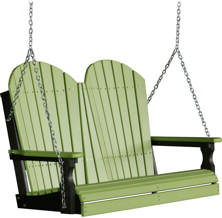 LuxCraft Adirondack 4ft. Recycled Plastic Porch Swing  - LEAD TIME TO SHIP 7 BUSINESS DAYS OR LESS