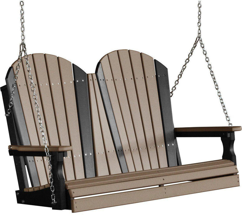 LuxCraft Adirondack 4ft. Recycled Plastic Porch Swing  - LEAD TIME TO SHIP 7 BUSINESS DAYS OR LESS