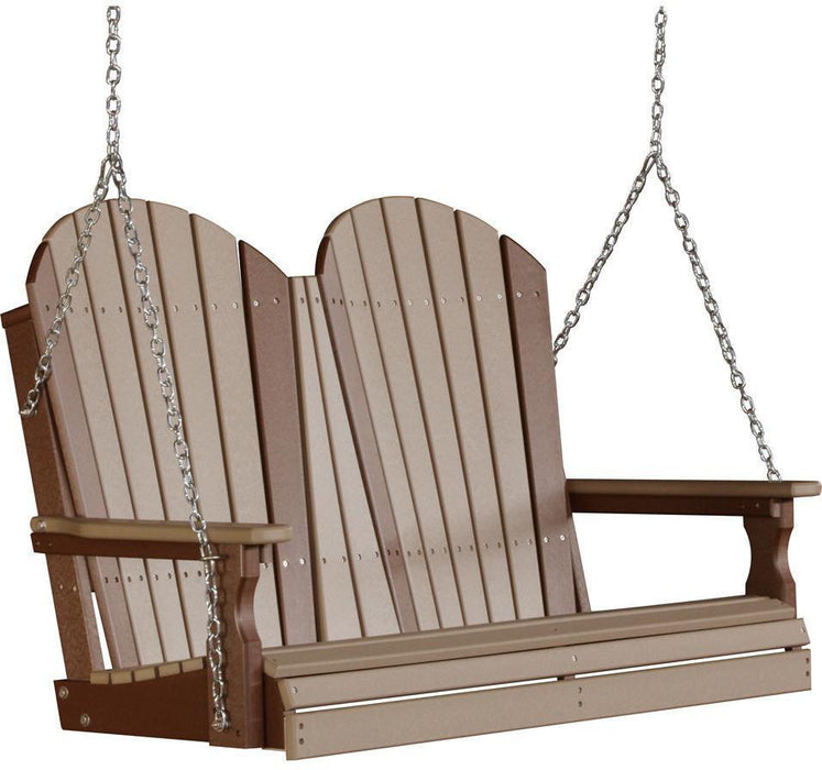 LuxCraft Adirondack 4ft. Recycled Plastic Porch Swing  - LEAD TIME TO SHIP 7 BUSINESS DAYS OR LESS
