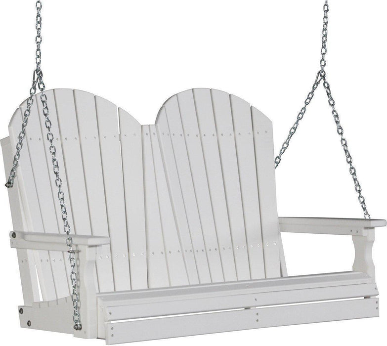 LuxCraft Adirondack 4ft. Recycled Plastic Porch Swing  - LEAD TIME TO SHIP 7 BUSINESS DAYS OR LESS