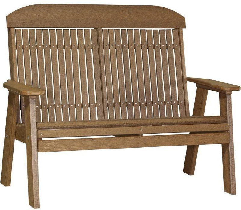 LuxCraft Classic Highback Recycled Plastic 4ft Bench  - LEAD TIME TO SHIP 7 BUSINESS DAYS OR LESS