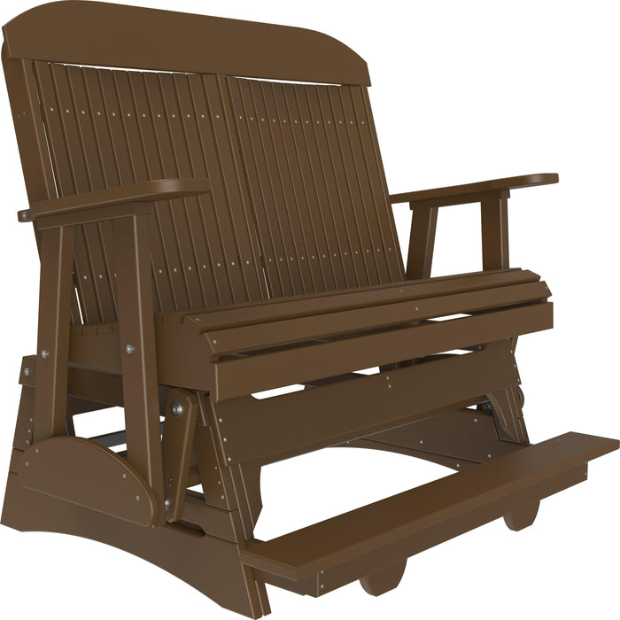 LuxCraft Counter Height Recycled Plastic 4' Classic Balcony Glider  - LEAD TIME TO SHIP7 BUSINESS DAYS OR LESS