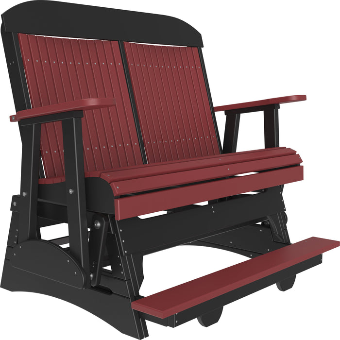 LuxCraft Counter Height Recycled Plastic 4' Classic Balcony Glider  - LEAD TIME TO SHIP7 BUSINESS DAYS OR LESS