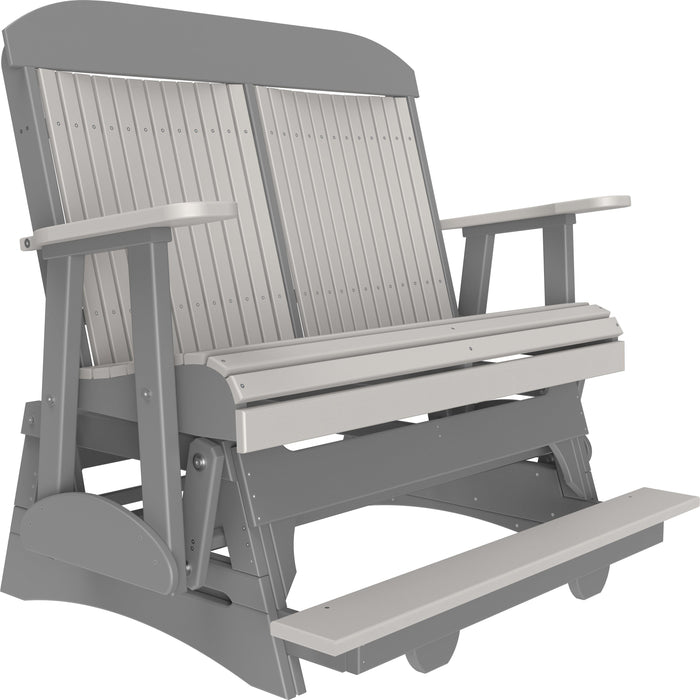 LuxCraft Counter Height Recycled Plastic 4' Classic Balcony Glider  - LEAD TIME TO SHIP7 BUSINESS DAYS OR LESS