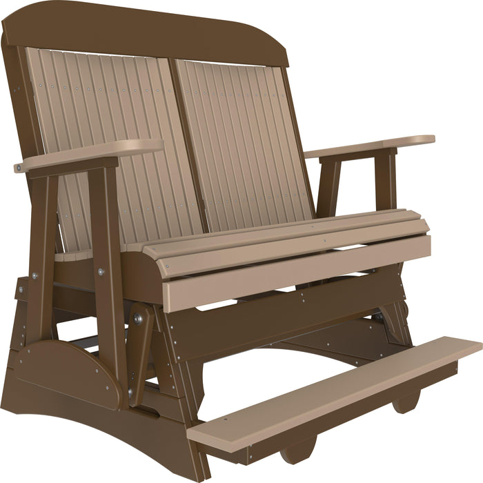 LuxCraft Counter Height Recycled Plastic 4' Classic Balcony Glider  - LEAD TIME TO SHIP7 BUSINESS DAYS OR LESS