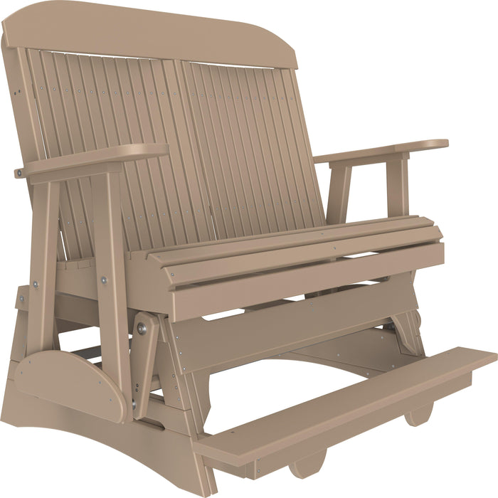 LuxCraft Counter Height Recycled Plastic 4' Classic Balcony Glider  - LEAD TIME TO SHIP7 BUSINESS DAYS OR LESS