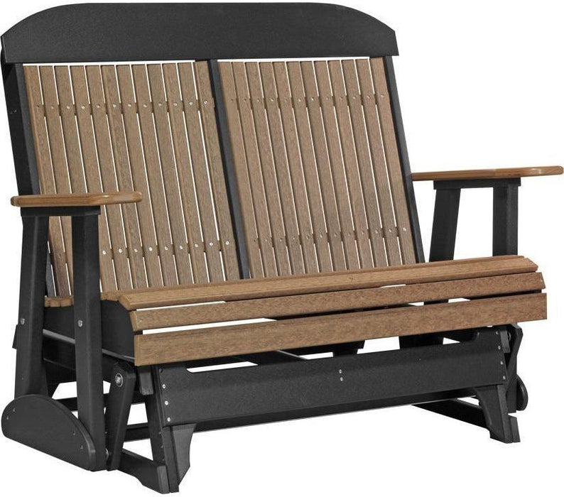 LuxCraft Classic Highback 4ft. Recycled Plastic Patio Glider  - LEAD TIME TO SHIP 7 BUSINESS DAYS OR LESS