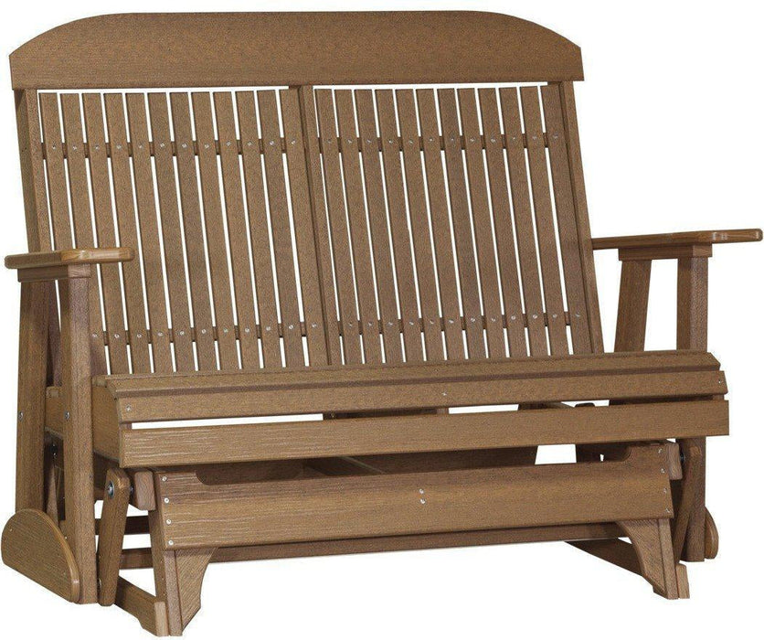 LuxCraft Classic Highback 4ft. Recycled Plastic Patio Glider  - LEAD TIME TO SHIP 7 BUSINESS DAYS OR LESS