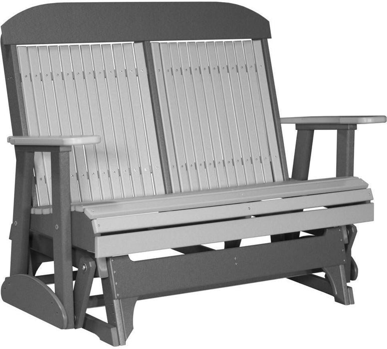 LuxCraft Classic Highback 4ft. Recycled Plastic Patio Glider  - LEAD TIME TO SHIP 7 BUSINESS DAYS OR LESS