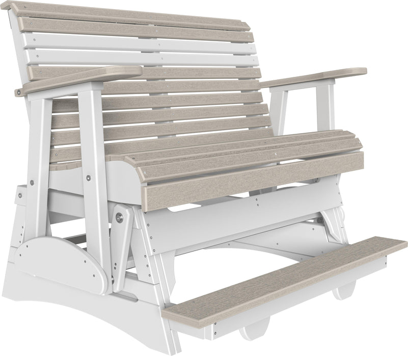 LuxCraft Recycled Plastic Counter Height 4' Plain Balcony Glider  - LEAD TIME TO SHIP 7 BUSINESS DAYS OR LESS