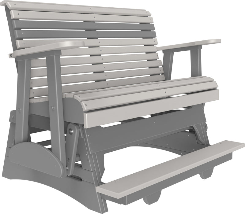 LuxCraft Recycled Plastic Counter Height 4' Plain Balcony Glider  - LEAD TIME TO SHIP 7 BUSINESS DAYS OR LESS