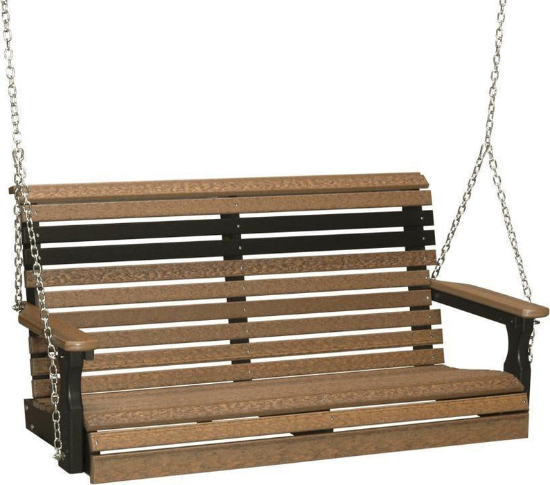 LuxCraft Rollback 4ft. Recycled Plastic Porch Swing - LEAD TIME TO SHIP 7 BUSINESS DAYS OR LESS