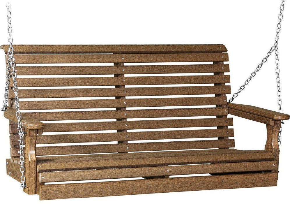 LuxCraft Rollback 4ft. Recycled Plastic Porch Swing - LEAD TIME TO SHIP 7 BUSINESS DAYS OR LESS