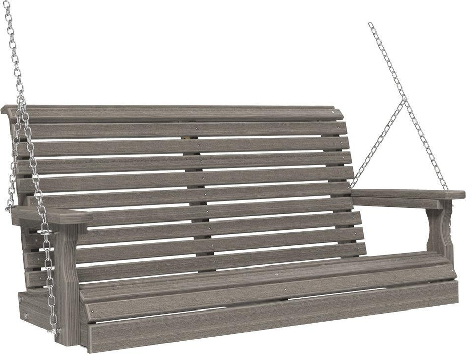 LuxCraft Rollback 4ft. Recycled Plastic Porch Swing - LEAD TIME TO SHIP 7 BUSINESS DAYS OR LESS