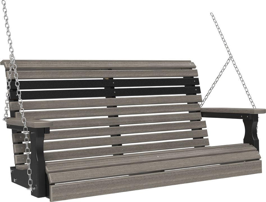 LuxCraft Rollback 4ft. Recycled Plastic Porch Swing - LEAD TIME TO SHIP 7 BUSINESS DAYS OR LESS
