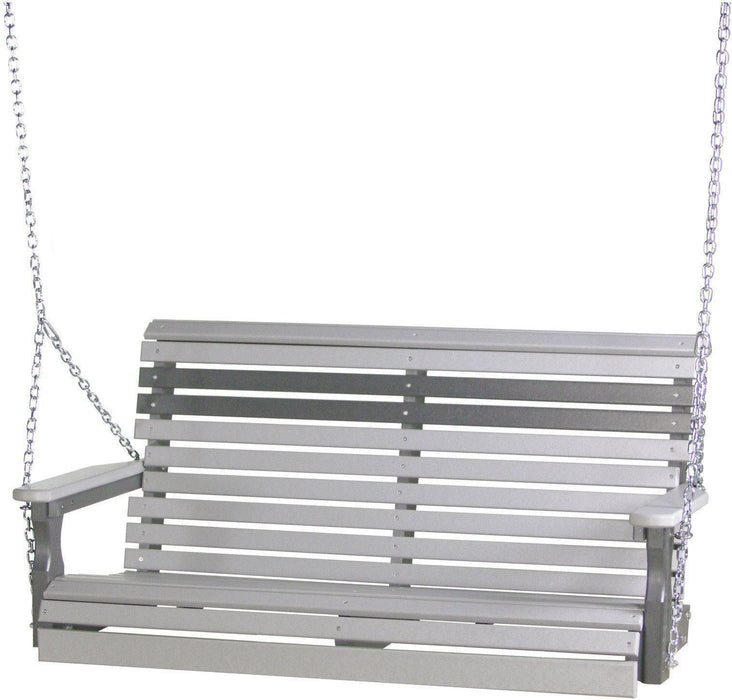 LuxCraft Rollback 4ft. Recycled Plastic Porch Swing - LEAD TIME TO SHIP 7 BUSINESS DAYS OR LESS