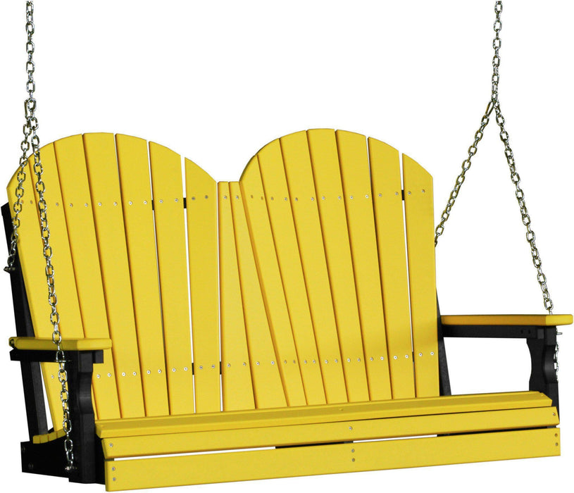 LuxCraft Adirondack 4ft. Recycled Plastic Porch Swing  - LEAD TIME TO SHIP 7 BUSINESS DAYS OR LESS