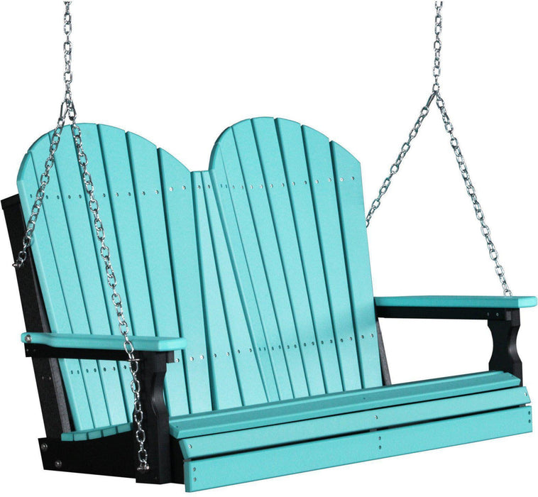 LuxCraft Adirondack 4ft. Recycled Plastic Porch Swing  - LEAD TIME TO SHIP 7 BUSINESS DAYS OR LESS