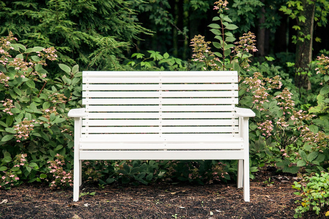 LuxCraft Rollback Recycled Plastic 4ft Plain Bench - LEAD TIME TO SHIP 7 BUSINESS DAYS OR LESS