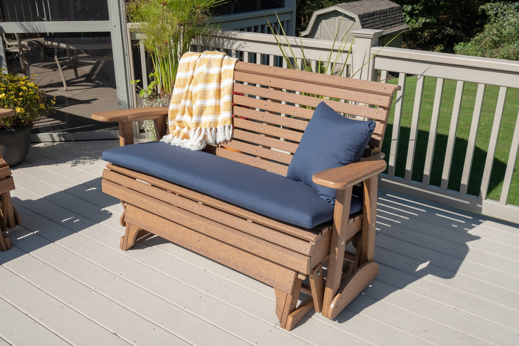 LuxCraft 4' Sunbrella Outdoor Porch Swing / Glider Cushion - LEAD TIME TO SHIP 7 BUSINESS DAYS OR LESS
