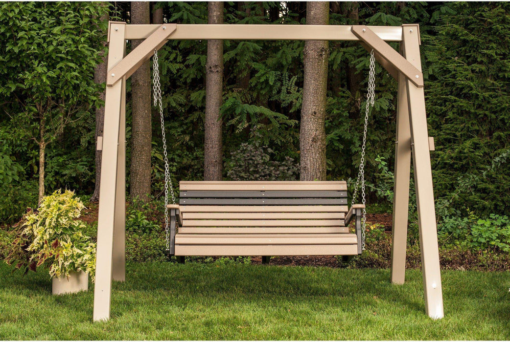 LuxCraft Rollback 4ft. Recycled Plastic Porch Swing - LEAD TIME TO SHIP 7 BUSINESS DAYS OR LESS