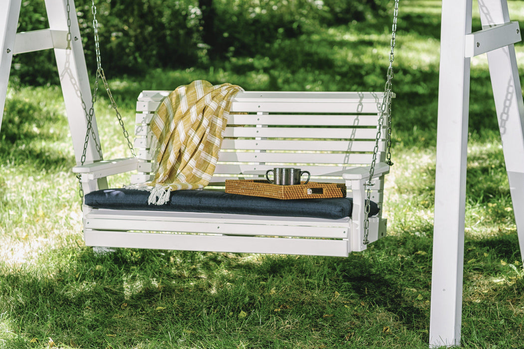 LuxCraft Rollback 4ft. Recycled Plastic Porch Swing - LEAD TIME TO SHIP 7 BUSINESS DAYS OR LESS