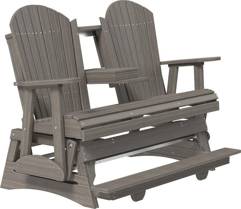 LuxCraft Counter Height Recycled Plastic 5' Adirondack Balcony Glider  - LEAD TIME TO SHIP 7 BUSINESS DAYS OR LESS