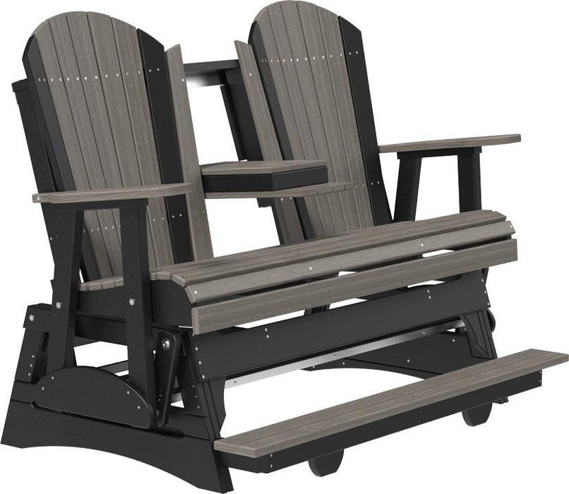 LuxCraft Counter Height Recycled Plastic 5' Adirondack Balcony Glider  - LEAD TIME TO SHIP 7 BUSINESS DAYS OR LESS